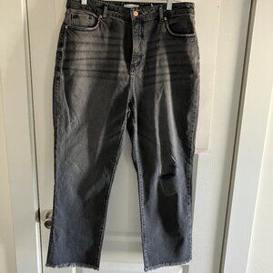Loft Made and Loved High Wasted Straight Leg Jeans, Ragged Hemline Size 31/12